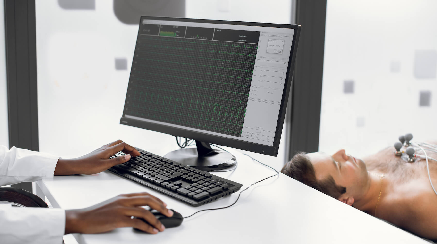 Identifying Normal Electrocardiogram Intervals with Examples